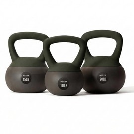 WeGym Soft Kettlebell with Cushioned Impact Resistant Base, Anti Slip Wide Grip Handle for Home Workouts, Weightlifting, Full Body Training (20LB Sandstone)
