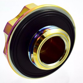 Unbranded M7 Neo Chrome Billet Oil Filler Cap Carbon Fiber Emblem JDM For Honda Acura