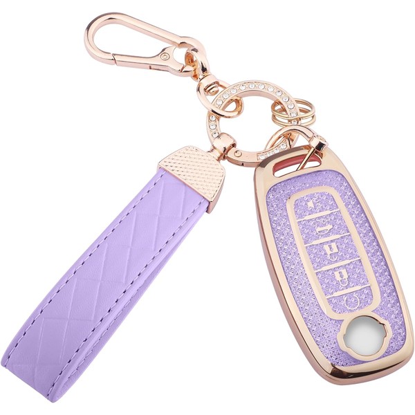 Seedwee for Nissan 5 Buttons Key fob Cover, Soft TPU