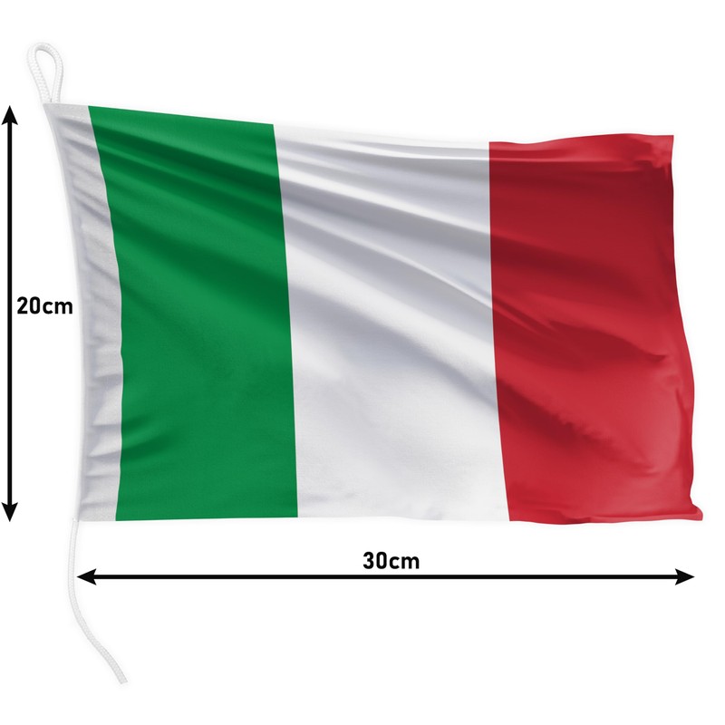 FLAGLY Premium Boat Flag Italy 30 x 20 cm -