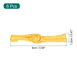 MECCANIXITY 6 Pairs Chinese Knots Frog Buttons Closure Golden Yellow Sewing Buttons Fasteners for DIY Sewing Coats Cloak Sweater Bridal Costume Outfit, 3.54x0.47 Inch