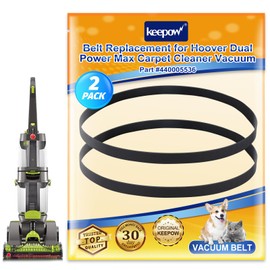 KEEPOW Vacuum Belt for Hoover Dual Powermax Carpet Cleaner, Fit Model FH51000,FH51001,FH51002,FH51010,FH51000RM,FH51000NC,FH51001,FH54000, Replacement Parts 440005536 (2 Pack)