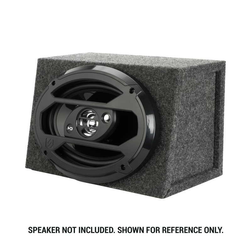 Scosche SE69KT 6x9 Single Car Speaker Enclosure with Gray Carpet,