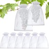 50 Pcs Fruit Protection Bags, 8x12 White Fruit Netting Bags