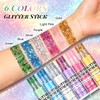 DAGEDA 6 Colors Body Glitter Stick Set, Sparkling Face Hair