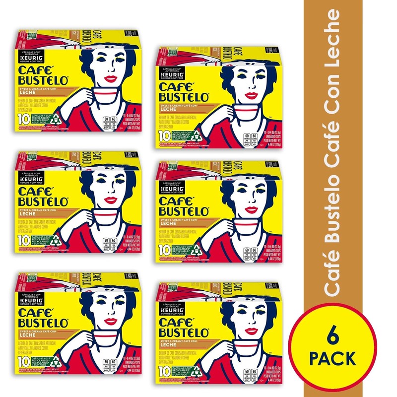 Café Bustelo Sweet & Creamy Café con Leche Coffee, 10