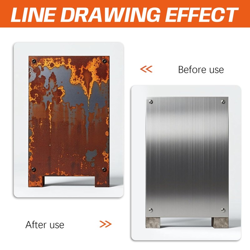 6 Pcs Non-Woven Wire Drawing Flap Wheel, Burnishing Polishing Wheel