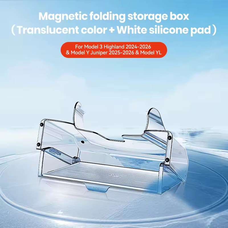 Magnetic Foldable Under-Screen Storage Organizer for Model 3 Highland &