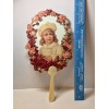 Victorian Die Cut Hand Fan 10 1/2" Tall with Envelope