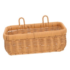 iplusmile Rattan Onion Storage Basket Woven Hanging Basket Wall Mount Home Decor Multi-purpose