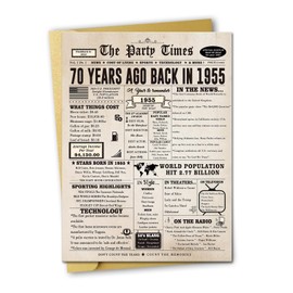 Ziwenhu Funny 70th Birthday Gifts for Women Men,Jumbo 70 Year Old Birthday Greeting Card for Mom Dad Grandma Grandpa,Vintage 70th Birthday Decorations for Her Him