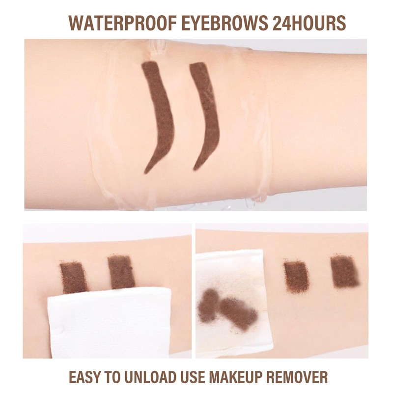 Waterproof Brown Eyebrow Gel - Fast Drying & Sweat-proof Semi-Permanent