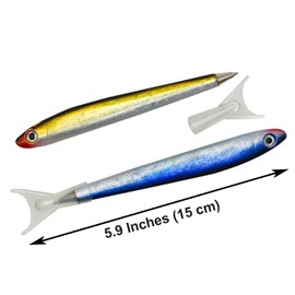 Maydahui 12 PCS Marine Fish Ballpoint Pen Novelty Sea Animal Pen Cute Fishing Decoration Pens Black Ink for School Ocean Themed Party Favors Office