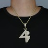 ATJMLADY 4PF For Pocket Full Pendant Necklace for Hip Hop