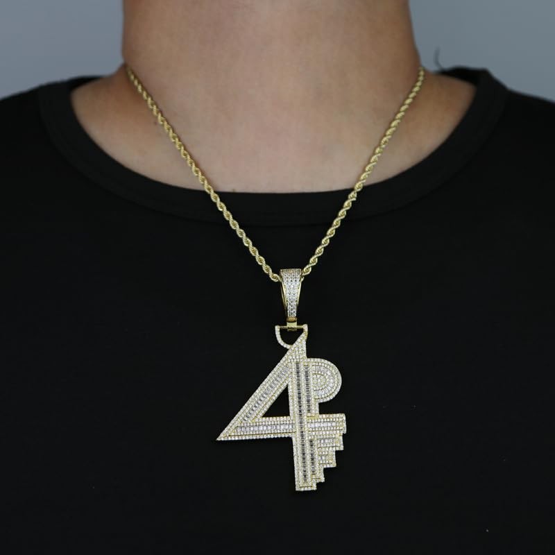 ATJMLADY 4PF For Pocket Full Pendant Necklace for Hip Hop