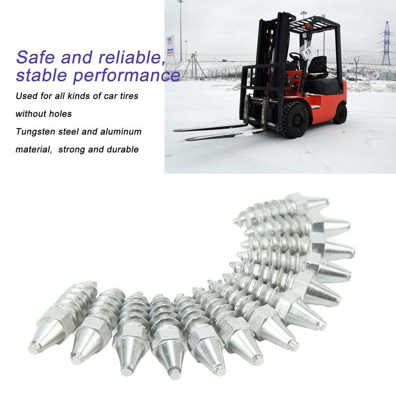 50 Pcs Snow Tire Spikes Wheel Tire Studs Anti-Slip Strong