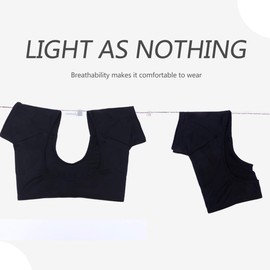 Washable Sweat Shield Vest Breathable Sweat Absorbent Vest Tops Quick Drying Underarm Armpit Moisture Pad Vest for Women Men Black Medium