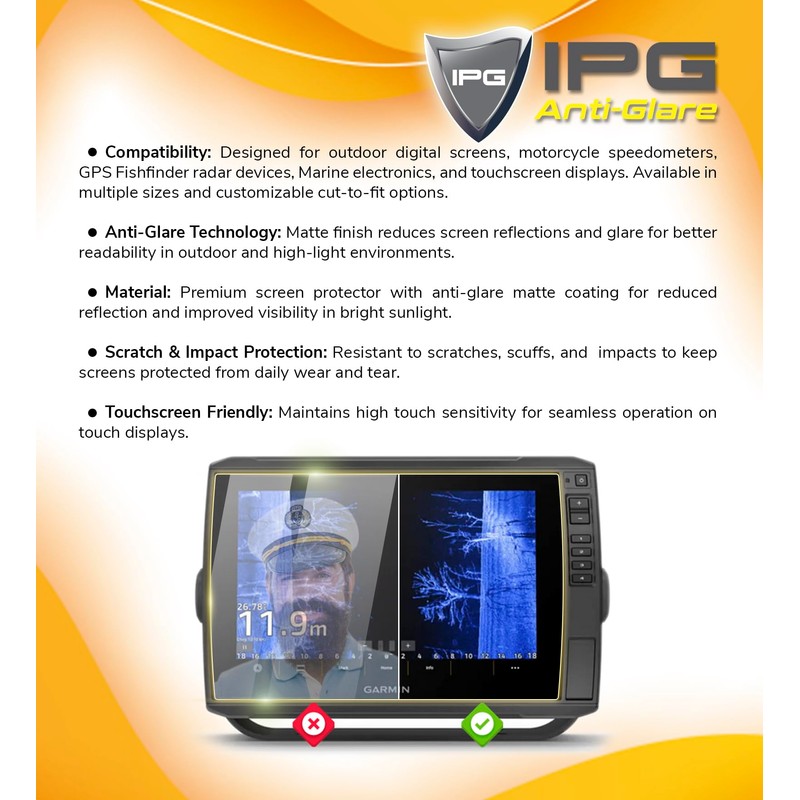 IPG Anti-Glare Made for Humminbird Helix 5 Chirp - Chirp