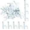 8mm Round Cable Clips 100pcs Assortment Cable Holder Management Wire