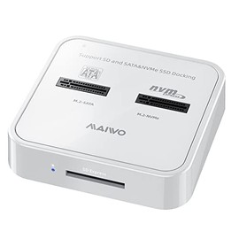 MAIWO K3016SD 2 Bay M.2 NVMe/SATA Dual Protocol Docking Station,USB3.1 GEN2 SSD Duplicator, SD Express Card Reader Base.(Not Support Clone)