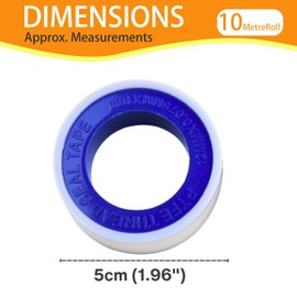 BRITECO 3 Rolls of Tape - 12m x 12mm White PlumbersTape, Thread Seal Tape for Plumbing, Leak-Proof, Durable Pipe Sealing