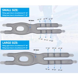 Knee Brace - Patellar Pad, Adjustable Tendon Support Sleeve Brace, 2 Pack Adjustable Patellar Tendon Support Sleeves, For Meniscus, Osteoarthritis, Orthopedic, Knee Support For Athletes (Gray, Medium)