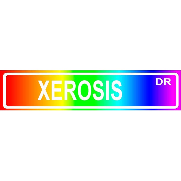 XEROSIS Groovy Cool Rainbow Look 8" Wide Decal Bumper Sticker