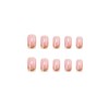 SINHOT Square Press on Nails Short - Gold Chrome Edge