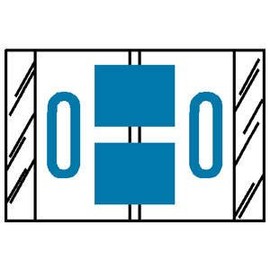 1"H x 1-1/2"W Blue Tab Product Compatible 1" Alpha Tabs 'O' (500/Roll) - TBBS-14115