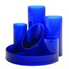 Helix Clear-up Desk Tidy with Five Tube Holders (Blue)