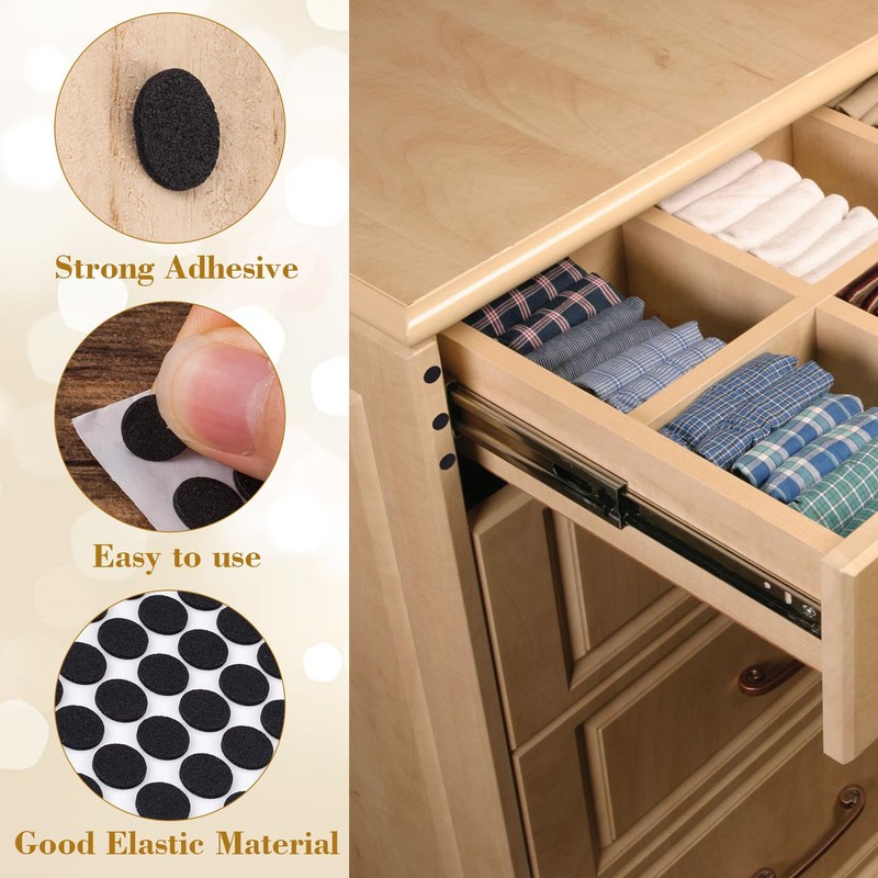 SmallCat 735pcs Small Felt Furniture Pads, Self-Adhesive EVA Foam Dot