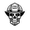 Firefighter Skull Emergency Rescue Decal Sticker for Truck Car SUV