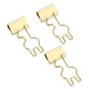 100Pcs Bunny Binder Clips Gold Cute Handle Durable Metal Multifunction
