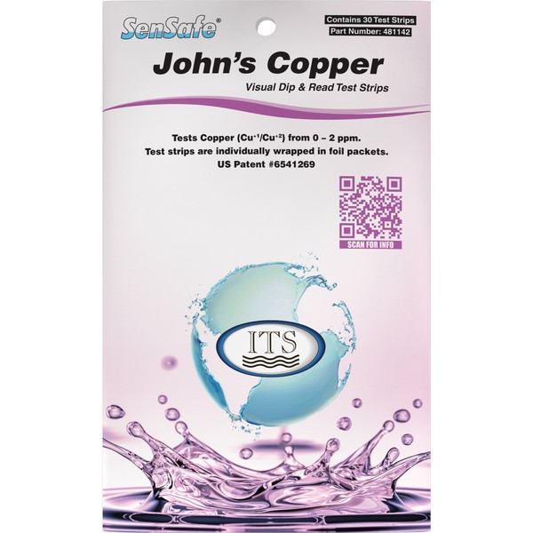 Industrial Test Systems 481142 Sensafe Copper (John's) Water Test Strips