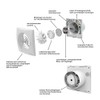 Extractor fan Quiet 100mm, with ball-bearing motor and switch-on delay,