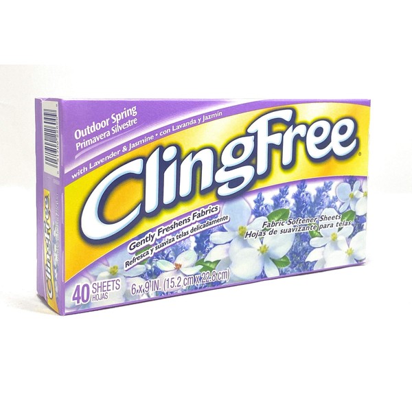 Cling Free Fabric Softener Sheets: Outdoor Spring 40 Count