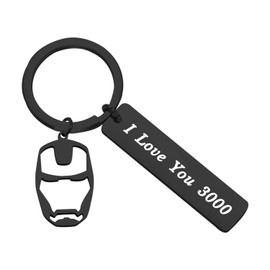 ENSIANTH I Love You 3000 Keychain Movie Inspire Gift Movie Fan Gift for Daddy
