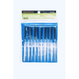 PITTSBURGH 69876 |10 Piece Diamond Grid Nickel Bonded Needle File Gun Smithing