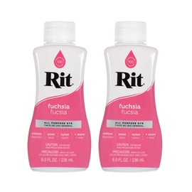 Rit Dye Multi-Purpose Liquid 8 OZ. | Great for Clothing, Accessories, Décor, and Much More | 2-Pack, Fuchsia