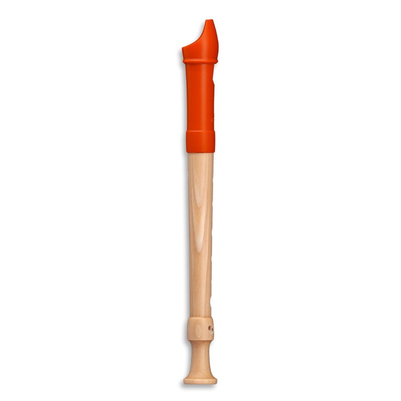 Mollenhauer 17214 Fipple Soprano Recorder, Digi, Orange, German Dopl. Soprano