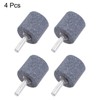 sourcing map 4pcs Abrasive Mounted Stone 1/4" Shank 1.18" Dia