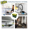 Elite Buddy Dish Soap Dispenser and Sponge Holder for Kitchen