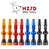 HZJD 2 x Presta Tubeless Valves, Orange, Tubeless Stem (44