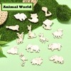 DanLingJewelry 100Pcs Unfinished Wooden Forest Animal Cutouts Wild Life Snake