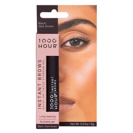 1000 Hour Instant Brows Brush-On Eyebrow Gel (Black / Dark Brown) 6g