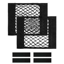 iolory 2 PCS Cargo Net,Automotive Cargo Nets,Car Storage Net Pocket Organizer,Universal Automotive Cargo Netting Storage Pouch,Elastic Netting,Fits Most Cars,SUVs,RVs,Trucks (9.8×11.8 Inch)