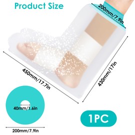 NIRJIK Duschschutz Fuß Wasserdicht Rutschfest – Wiederverwendbarer Silikon-Schutz Für Erwachsene, Ideal Für Gips- & Wundverbände, Trockenen Schutz Bei Duschen