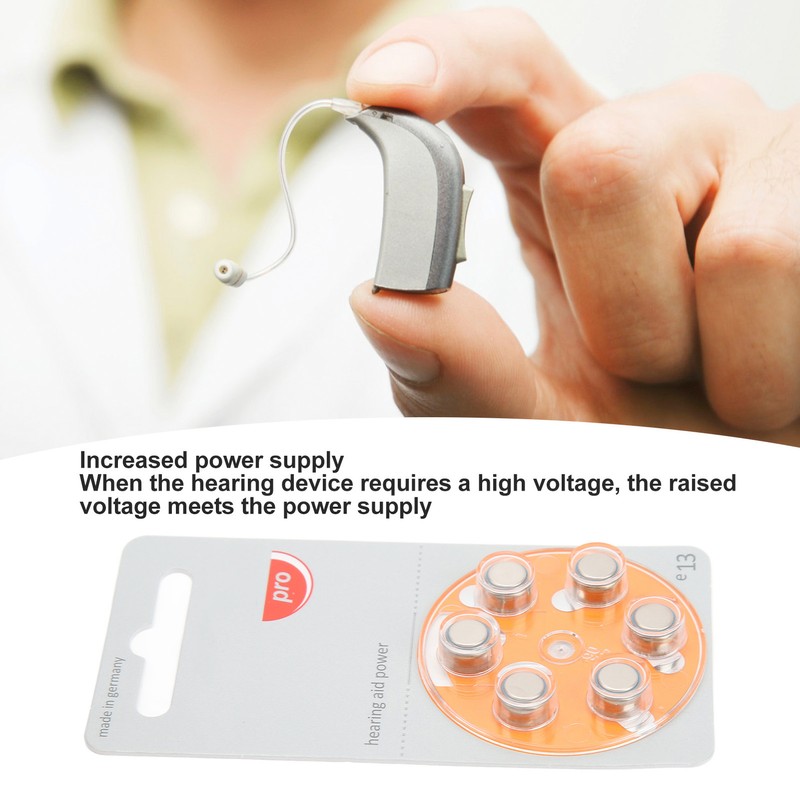 60pcs Long Lasting Power Hearing Device Battery Zinc Air Sound