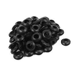 uxcell a16041900ux1783 Rubber Armature Bar Electric Cable Protector Wiring Grommets 8mm Inner Diameter 68pcs Black (Pack of 68)