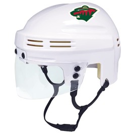 SportStar Mini Hockey Display Helmet — White — Minnesota MIN